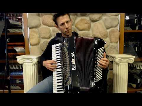 2863 - Black Beltuna Leader V Piano Accordion LMMMH 45 120 $5999