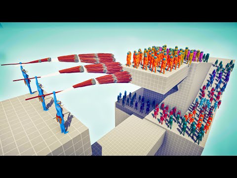 100x SPEAR THROWER GOD vs 100x UNITS - 🏹Totally Accurate Battle Simulator TABS