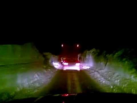 zapada imensa, DN2B intre Buzau si Braila