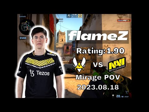 【flameZ POV】(22-4) rating: 1.9 Vitality vs NaVi (mirage) | Gamers8 2023