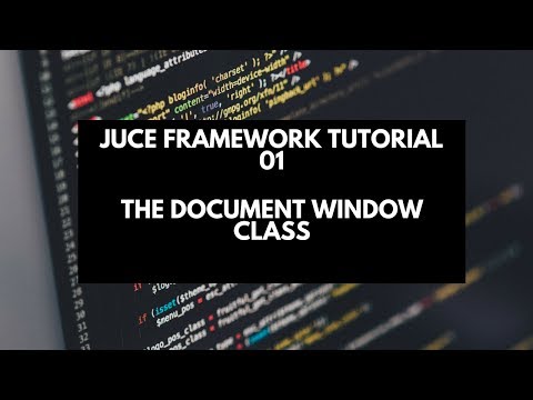 Juceチュートリアル 01- ドキュメント・ウィンドウ・クラス (Juce Tutorial 01-  The Document Window Class)