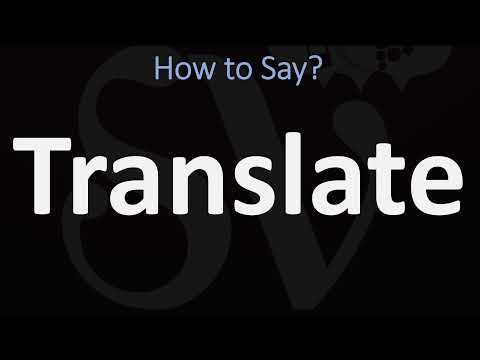 Part of a video titled How to Pronounce Translate? (CORRECTLY) - YouTube