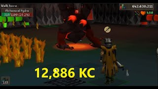 Rank 100 Finally Gets Hydra Pet at 12,886 KC (OSRS)