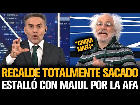 RECALDE TOTALMENTE SACADO ESTALLÓ POR EL ESCÁNDALO CON LA AFA Y EL CHIQUI TAPIA