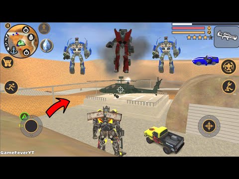 Vegas Crime Simulator (Transformer Monster Truck Fight Robots)Black Helicopter - Android Gameplay HD