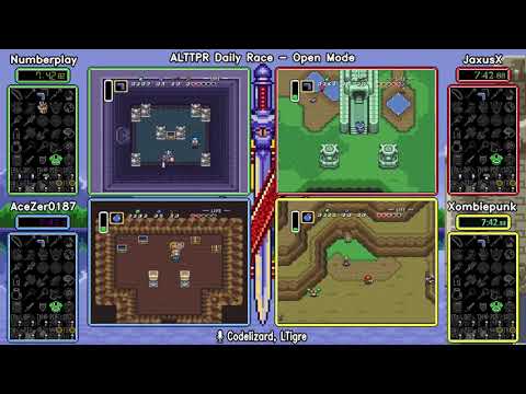 Numberplay vs JaxusX vs AceZer0187 vs XombiePunk, Open. ALTTP Randomizer Daily Race