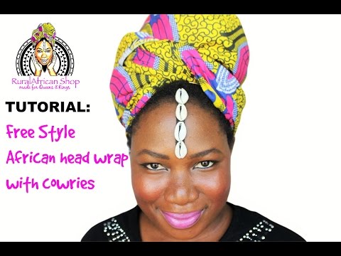 African Head wrap & Cowries 001