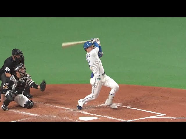 【2回裏】ファイターズ・松本剛 リードを広げるタイムリーヒットを放つ!! 2022年4月22日 北海道日本ハムファイターズ 対 福岡ソフトバンクホークス