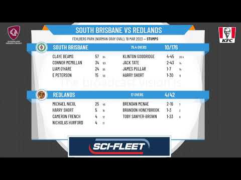 KFC QLD Premier Cricket - Alan Pettigrew Shield - Semi Final - South Brisbane v Redlands - Day 1