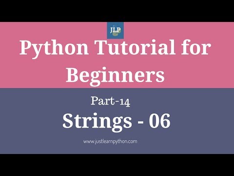 Python Tutorial For Beginners Part 14 Strings Part 06