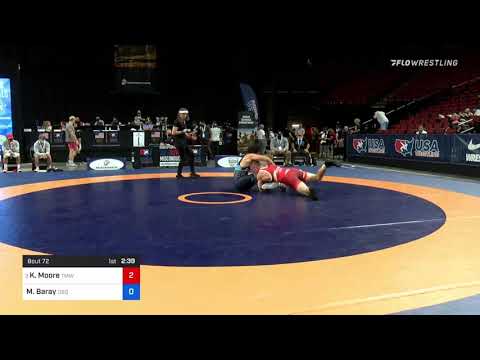92 Kg Rnd Of 16 - Kollin Moore, Titan Mercury Wrestling Club Vs Miguel Baray, Dubuque Wrestling Cl