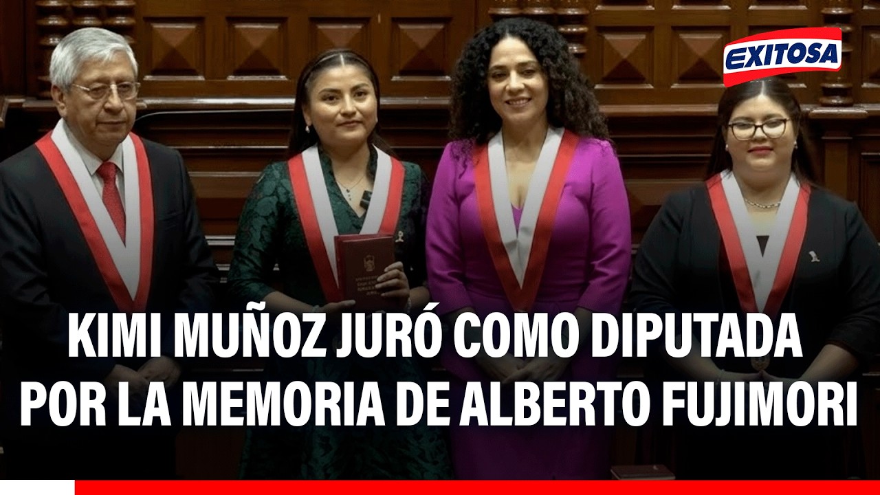 🔴🔵 Diputa da electa Kami Muñoz juró por la memoria de Alberto Fujimori