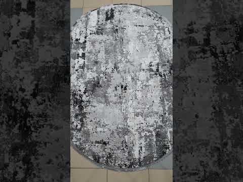 Турецкий ковёр Perri U016A, 1.5x2.3, Серый Овальный - фото 1 - id-p2180721401