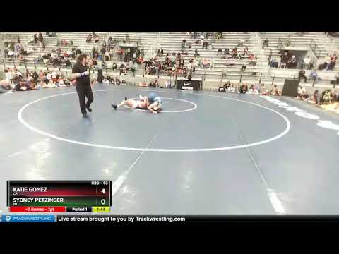 53 Lbs Semifinal - Katie Gomez, CA Vs Sydney Petzinger, NJ 1b53