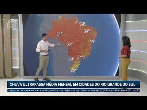 Chuva ultrapassa média mensal em cidades do Rio Grande do Sul