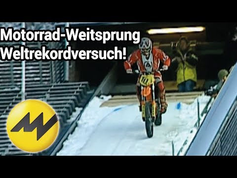 Motorrad-Weitsprung Weltrekordversuch: Toni Roßberger