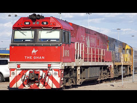 The Ghan NR18 Leading 6SP5 Into Kewdale Freight Terminal