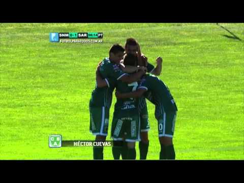 Gol de Cuevas.Santamarina 0 Sarmiento 1.Fecha 19.Torneo Primera División 2014.FPT