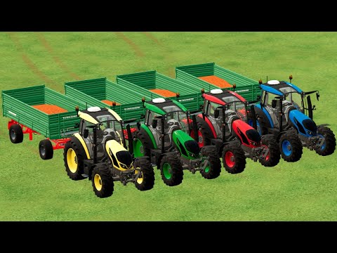 TRANSPORT, HARVEST & LOAD WHEAT WITH CLAAS COLORED TRACTORS - Farming Simulator 22