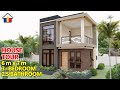 SMALL HOUSE DESIGN / 2 - STOREY HOUSE WITH 3 BEDROOMS