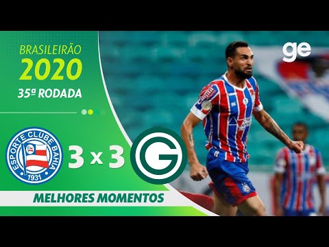 BAHIA 3 X 3 GOIÁS | MELHORES MOMENTOS | 35ª RODADA BRASILEIRÃO 2020 | ge.globo