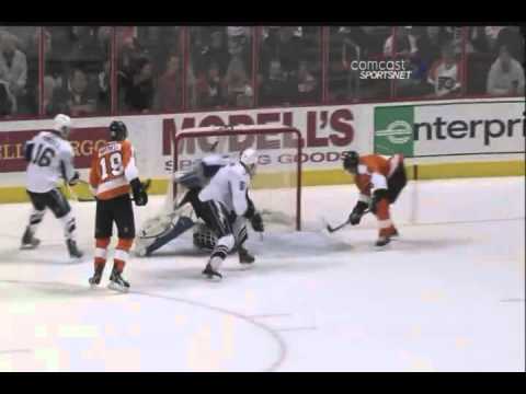 Danny Briere scores vs the Lightning - 11-18-10
