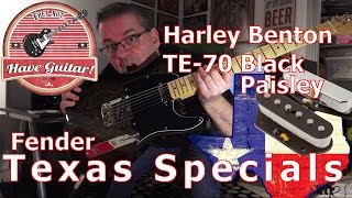 Video thumbnail for Harley Benton TE-70 Black Paisley Telecaster with Fender Texas Specials by Have Guitar