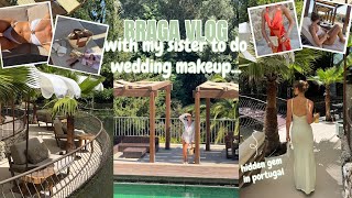 BRAGA PORTUGAL VLOG | last minute trip with my sister to do wedding makeup at Swan Lake 💒👰‍♀️💍🌴