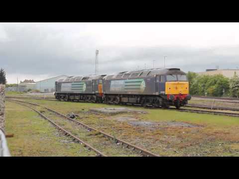 DRS 57003 + 57008 6M67 Bridgwater-Crewe | Yard Shunting & Departure With Clag!