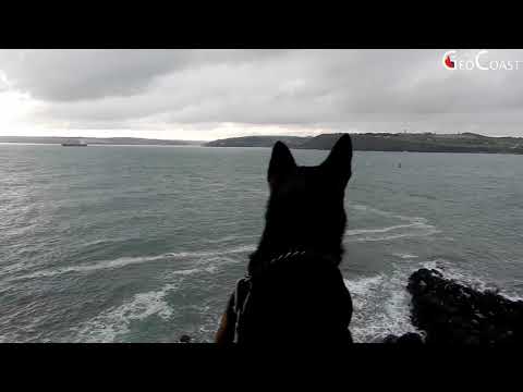 Looking out into the Atlantic from Roches Point Lighthouse, Co. Cork, Ireland