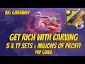 how to get rich with carving | 5 x T7 carving set | PVP GUIDE | ALBION ONLINE | GIVEAWAY
