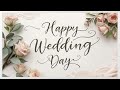 Happy Wedding Day 4K Screensaver Wallpaper TV Art Frame Art