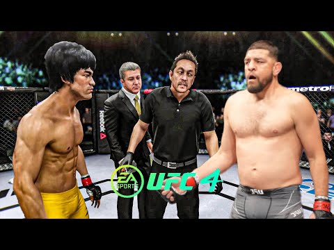 Bruce Lee vs Nick Diaz   EA Sports UFC 4   Bruce Lee Fight Club 🔥🐲