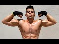 young bodybuilder showing his pumped muscle | flexing | muscle worship