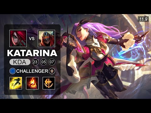 Katarina Main vs Zed Main - EUW Challenger Patch 11.9