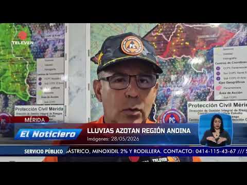 Lluvias causan daños en el estado Mérida - El Noticiero emisión meridiana 28/05/26
