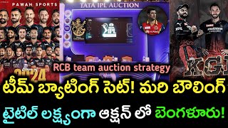 IPL 2024 RCB team auction strategy || IPL 2024 rcb team || IPL auction updates