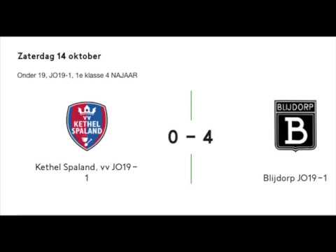 Kethel Spaland, vv JO19-1 VS. Blijdorp JO19-1 Doelpunt 0-1 Joram van Rijn