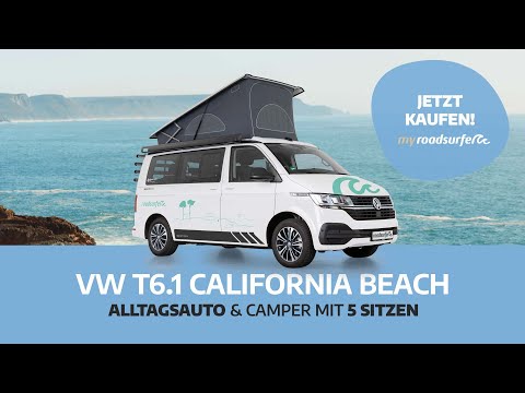 VW T6.1 California Beach - Alltagsauto und Camper mit 5 Sitzen 🚐 Finde deinen Traumcamper 🌟