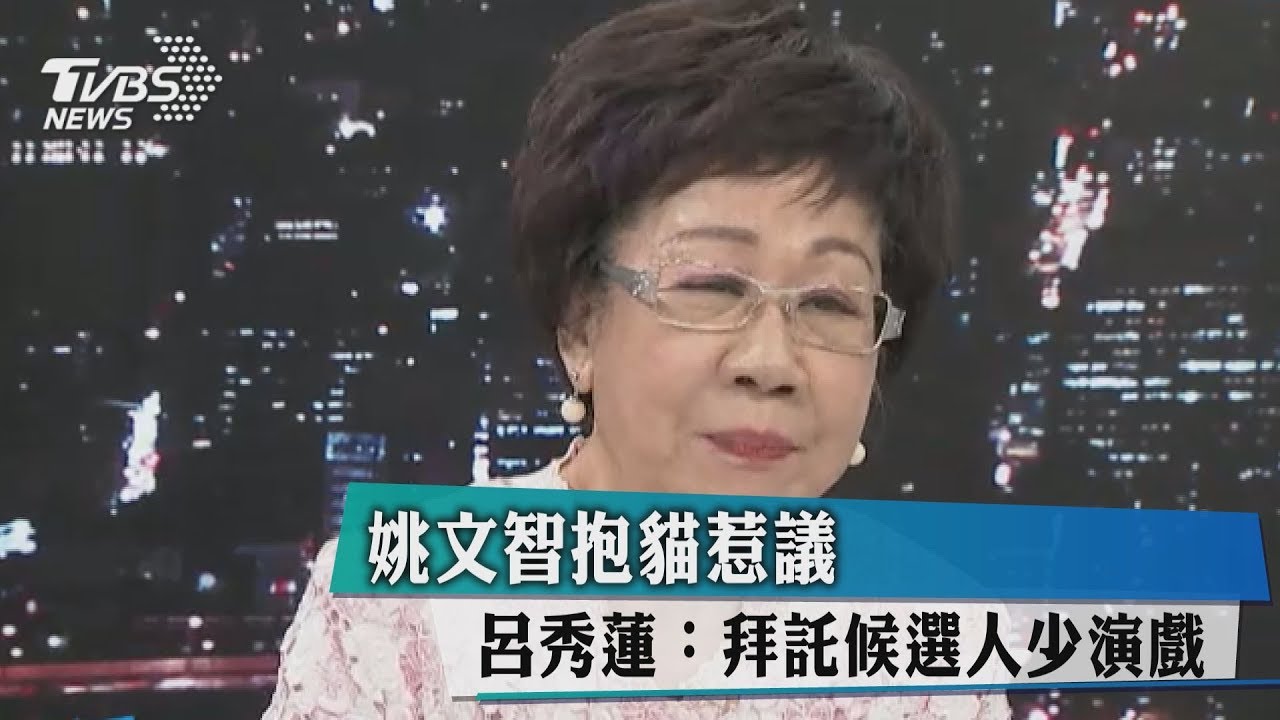 姚文智抱貓惹議 呂秀蓮:拜託候選人少演戲