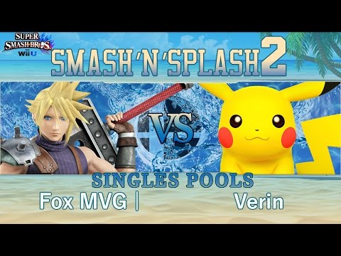 Smash'N'Splash 2  SINGLES POOLS - Fox MVG | Mew2King (Cloud) vs Verin (Pikachu)