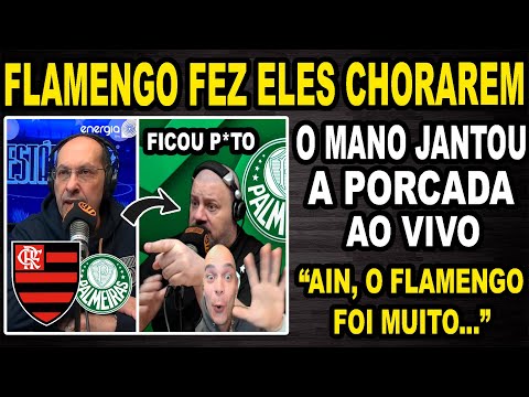 O FLAMENGO DEIXOU OS PALMEIRENSES DA RADIO ENERDIA FURIOSOS! O MANO JANOU A PORCADA! CHUPA PORCO!