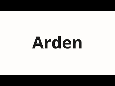 How to pronounce Arden
