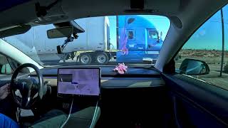 Tesla M3 Full Self Driving - Travelling 55 miles through rural desert with no human intervention.