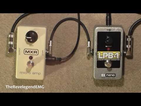 ♫ MXR Micro Amp vs Electro Harmonix EL Nano LPB-1 ► (HD Audio)