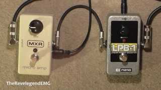♫ MXR Micro Amp vs Electro Harmonix EL Nano LPB-1 ► (HD Audio)