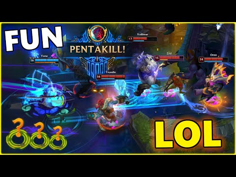LOL FUN Moments 2022 #29 (Pentakill, Outplays, Insane, 200IQ..)