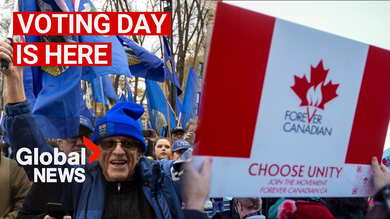 Video: Alberta voters head to polls on 10-question referendum on separation