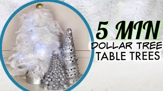 How To Make Glam Table Top Christmas Trees | Dollar Tree Glam DIY