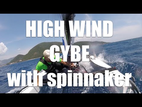 High Wind Gybe Technique SPINNAKER UP